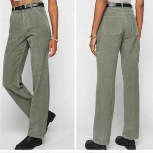 NWT Reformation Wilder Painter High Rise Wide Leg Corduroy Pants